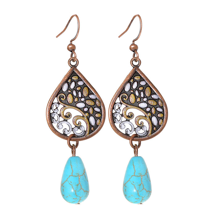 Wholesale Zinc Alloy Tassel Earring Set 12 Pairs - Vintage Ethnic Style Jewelry MOQ≥2