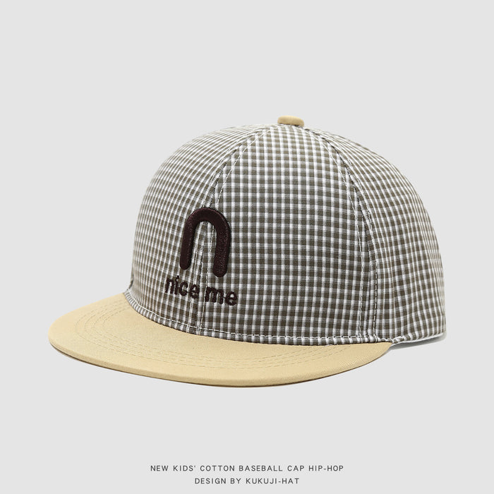 Wholesale Kids Baseball Cap Striped Hip Hop Flat Brim Unisex Outdoor Sun Hat For Boys Girls Casual Chic Party Cap