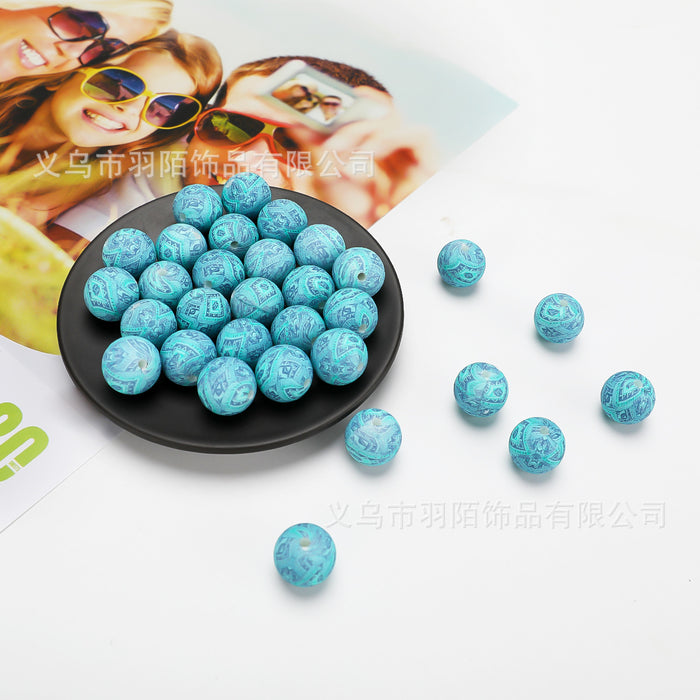 Wholesale 50pcs Leopard Print Silicone Beads JDC-BDS-HongZhou021