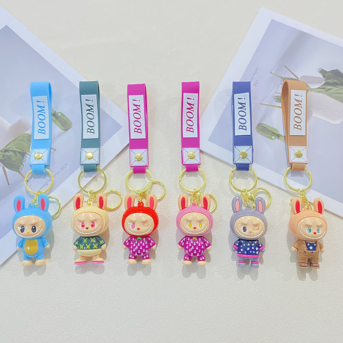Wholesale Creative Cartoon Cute Soft Rubber Doll Keychain