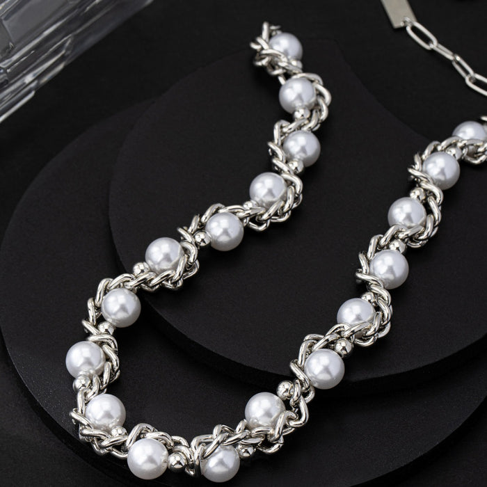 Wholesale pearl winding neck clavicle chain sweet cool necklace