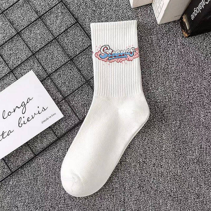 Wholesale Socks women' s sports socks cotton socks white stockings autumn and winter