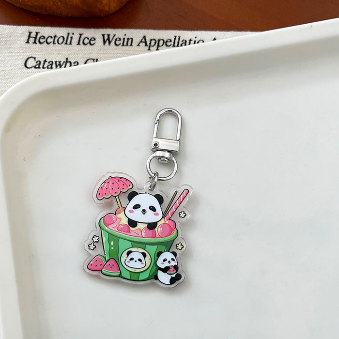 Wholesale  keychain cartoon cute pendant schoolbag bag acrylic pendant