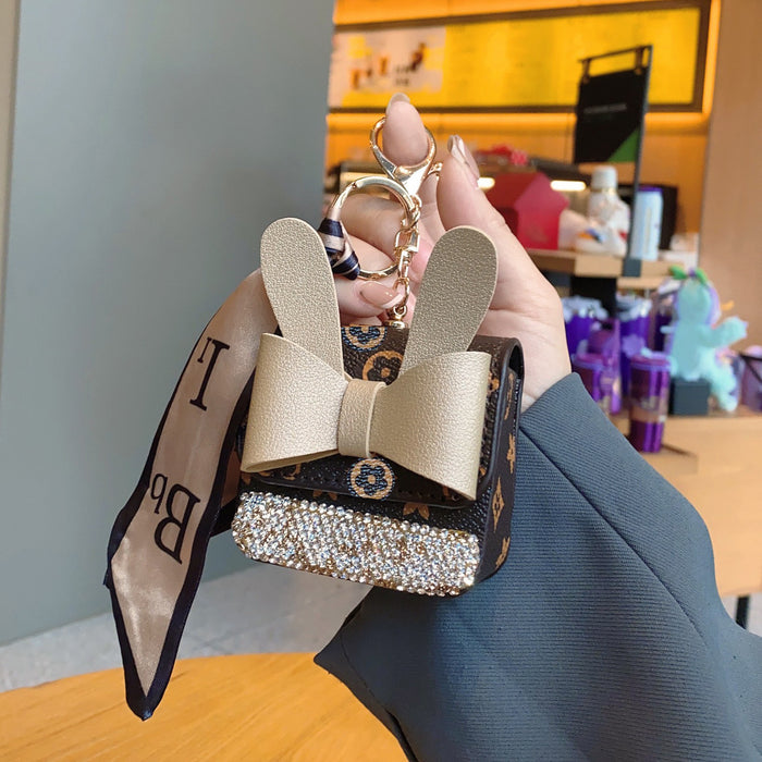 Wholesale PU Earphone Bag Keychain JDC-KC-JiYou010