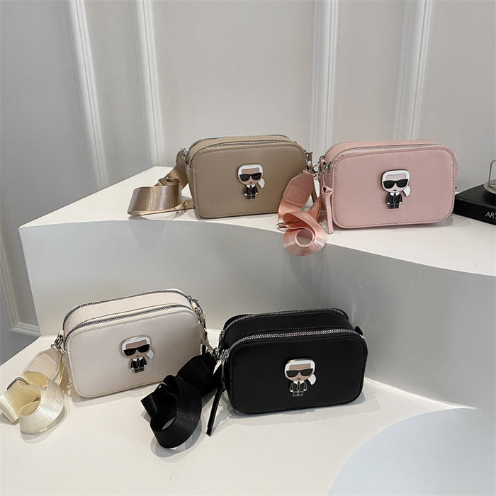 Wholesale Black PU Small Square Bag Street Fashion Crossbody Shoulder Bag