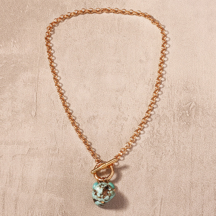 Wholesale temperament turquoise pendant necklace versatile creative necklace