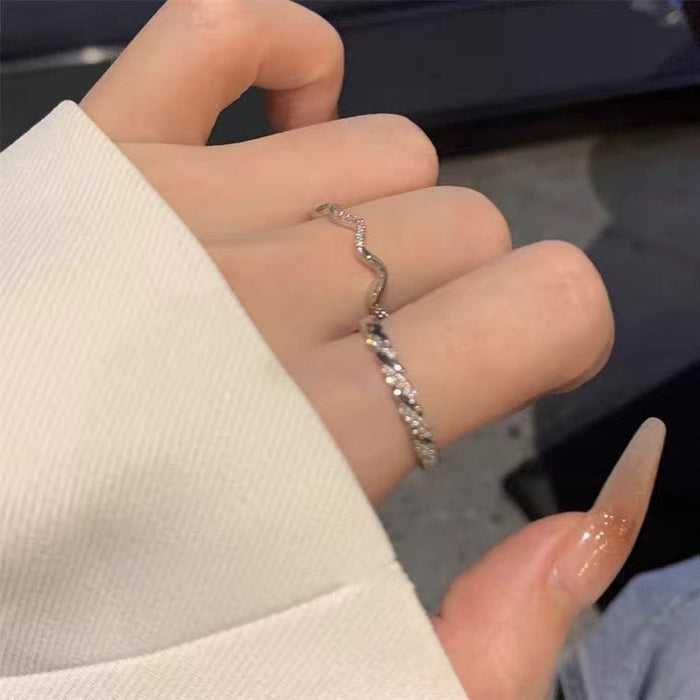 Wholesale Love ring, niche design, light luxury, versatile, cool style, adjustable opening, index finger ring