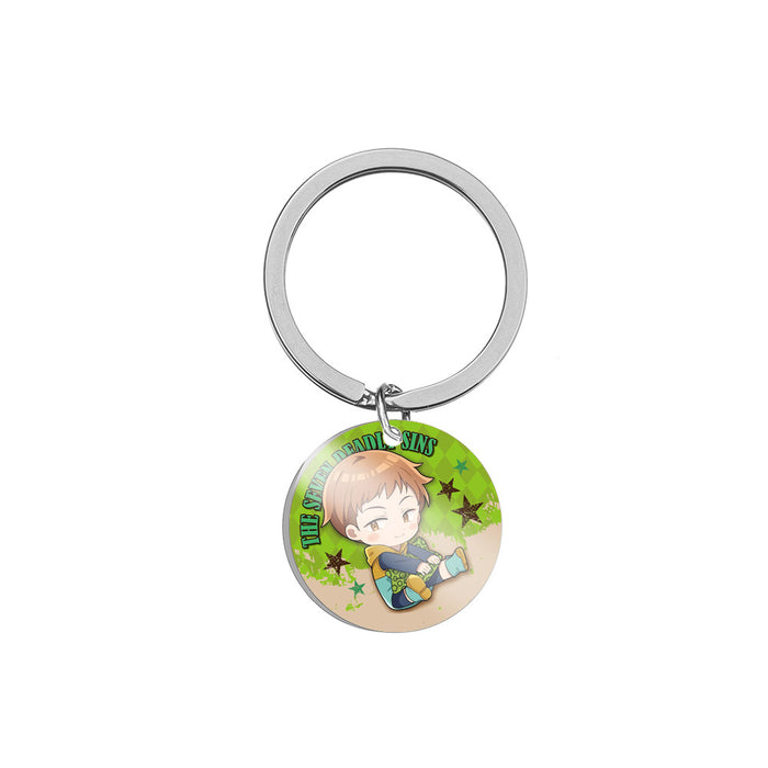 Wholesale Color Printing Stainless Steel Keychain JDC-KC-HuanYu034