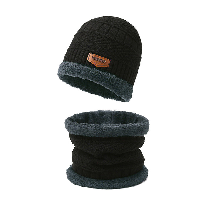 Wholesale Winter Hat  Warm Fleece-Lined Cotton Hat Set