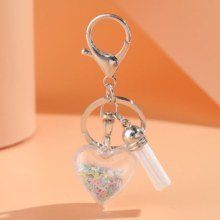 Wholesale Acrylic Rainbow Pearl Keychain JDC-KC-HuiWen003