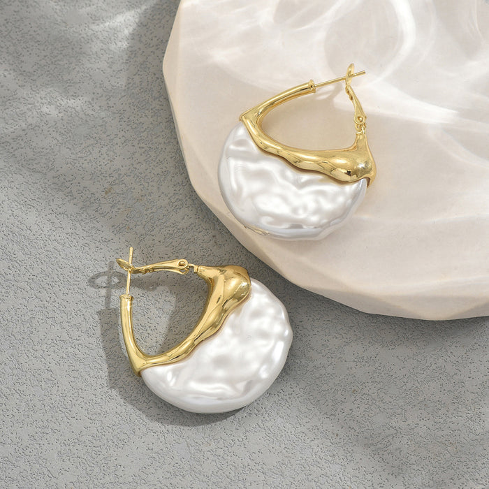 Wholesale Jewelry Niche Inlaid Pearl Earrings All-match Elegant Earrings for Women