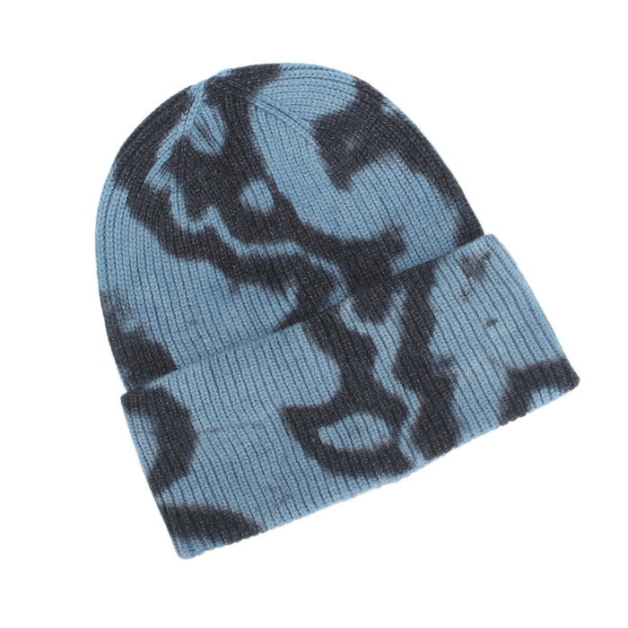 Wholesale Unisex tie-dye knitted beanie hat for winter