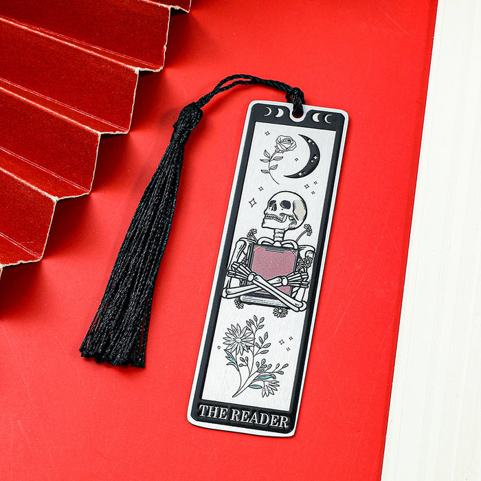 Wholesale Skull Design Cultural and Creative Stainless Steel Reading Bookmark
