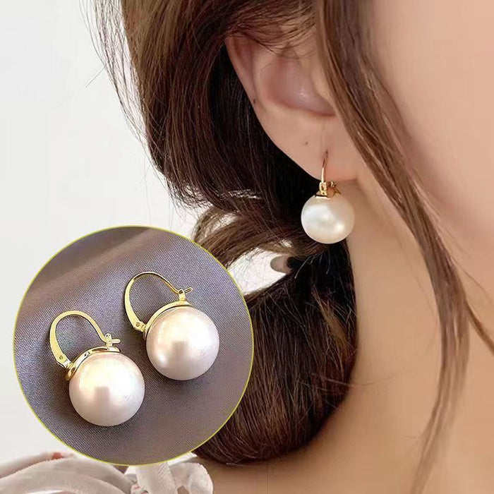 Wholesale  S925 Silver  Pearl Ear Buckle Pearl Earrings