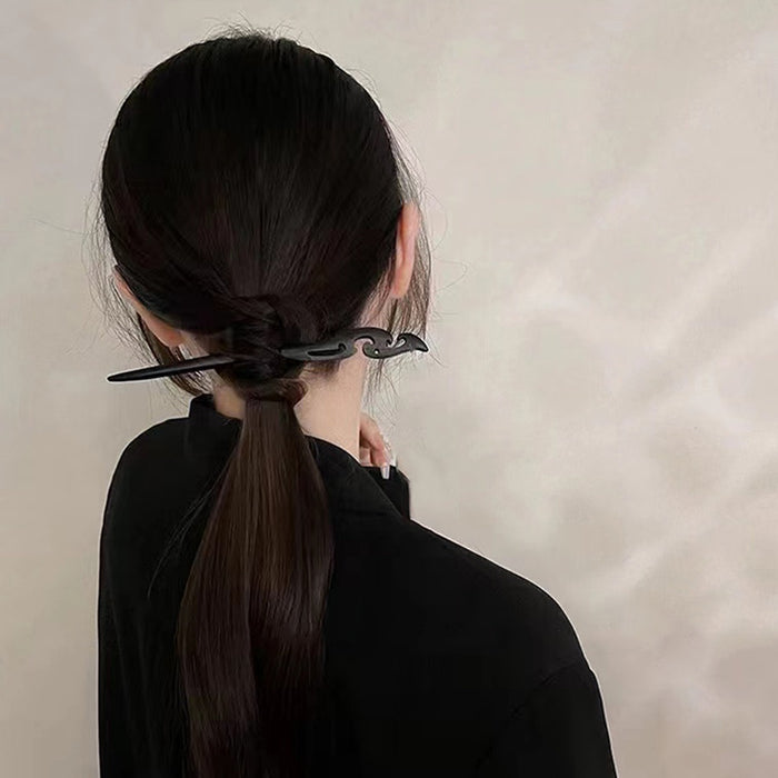 Wholesale Black Wooden Hairpin Back Head Hair Simple Retro Hairpin Headwear