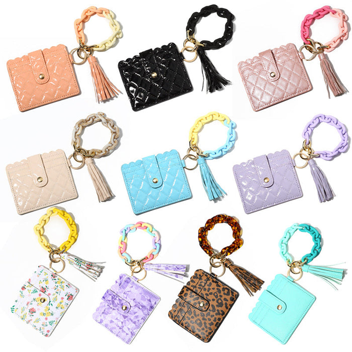 Wholesale Keychains Acrylic Macarons Diamond Wallets JDC-KC-NuoYi021