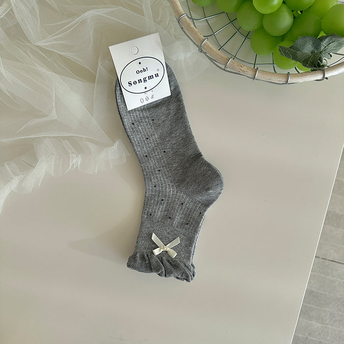 Wholesale Bow shaped boneless socks, new mid length socks