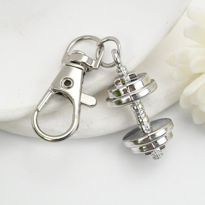 Wholesale Dumbbell Weight Pendant Metal Keychain