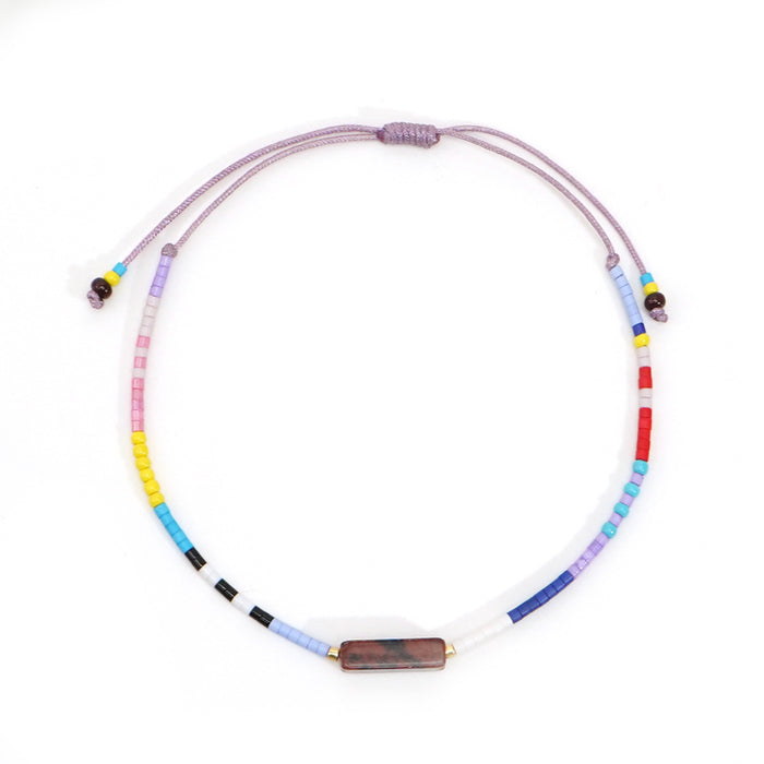 Wholesale Handmade Multicolor Glass Beaded Bracelet Geometric Design Unisex Chic Fashion Accessory For Everyday Wear Or Gift