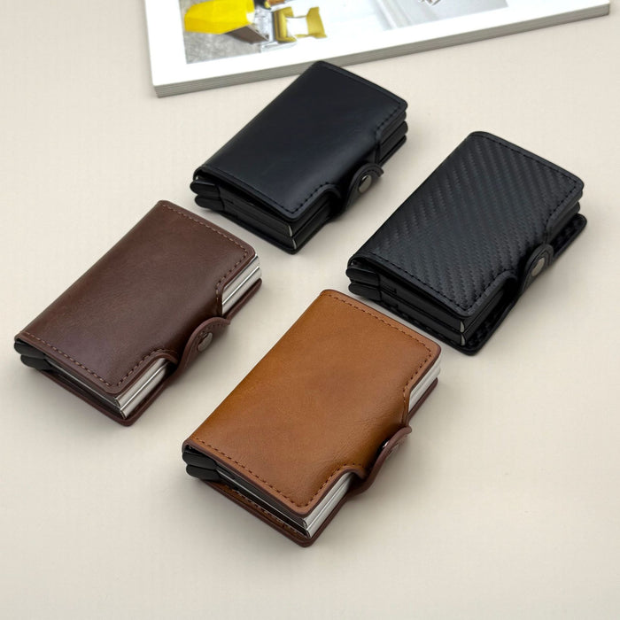 Wholesale Carbon Fiber Automatic Pop- Card Holder Modern Daily Wallet MOQ≥2