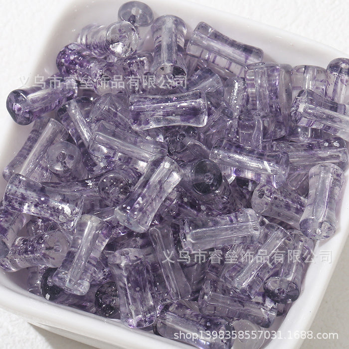 Wholesale 50pcs Bamboo Joint Glass Loose Beads 6mm