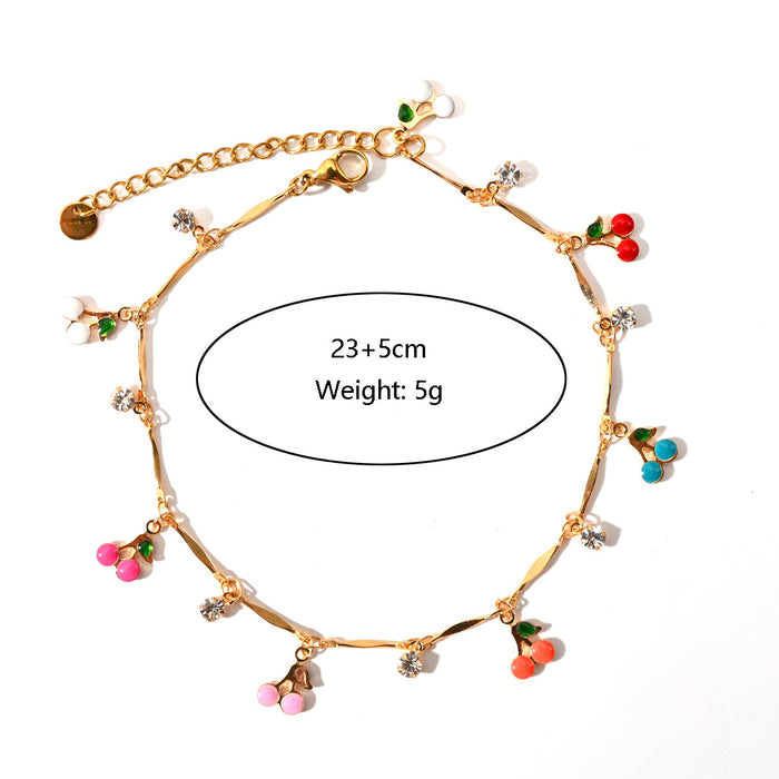 Wholesale New personalized stainless steel ankle chain paired with shell pendant color preservation wholesale