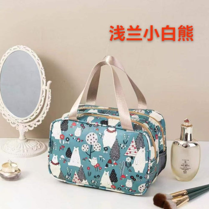 Wholesale Modern Simple Style Dry Wet Separation Toiletry Bag Waterproof Oxford Travel Cosmetic Organizer Large Capacity Handbag