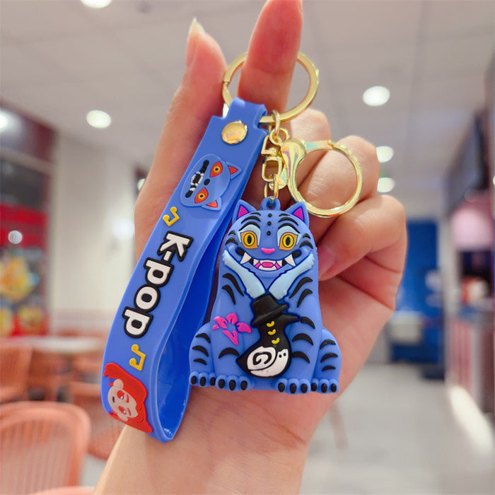 Wholesale Witch Hunter Group Keychain Pendant Purple Hair Bag Charm Trendy MOQ≥2