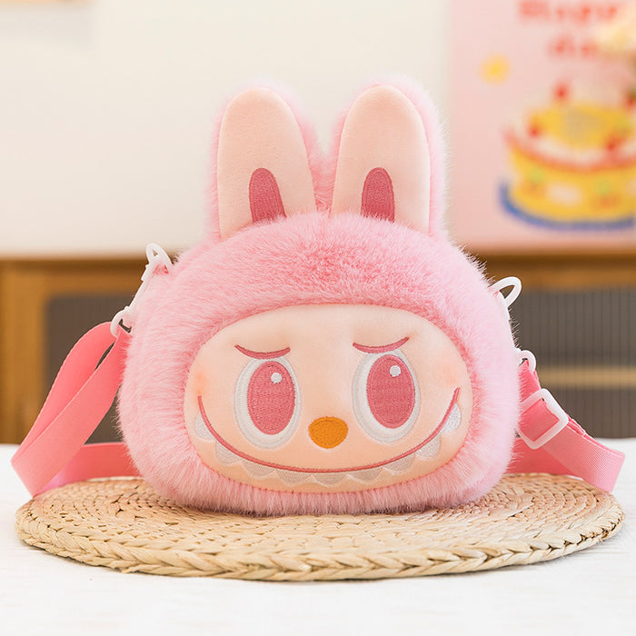 Wholesale Colorful Plush Shoulder Bag Plush Toy Cute Big-Headed Doll Girls and Children' s Bags