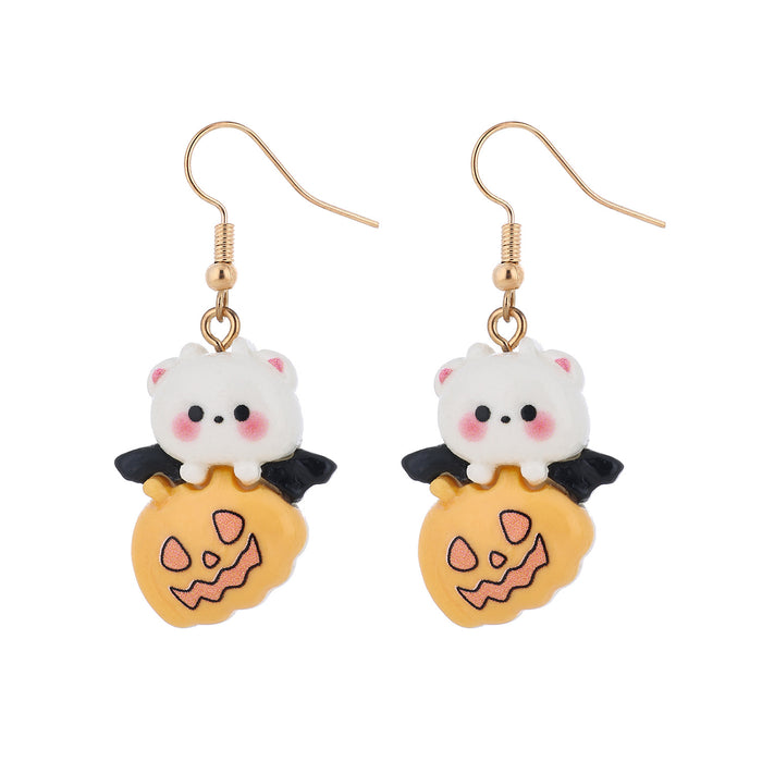 Wholesale  series witch,  pumpkin ghost bat and skull earrings