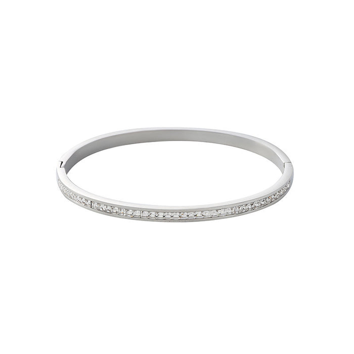 Wholesale Stainless steel diamond-encrusted bracelet ring