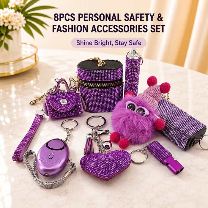 Wholesale Trendy Pink Leather Keychain Cute Coal Ball Design Self-Defense Keychain