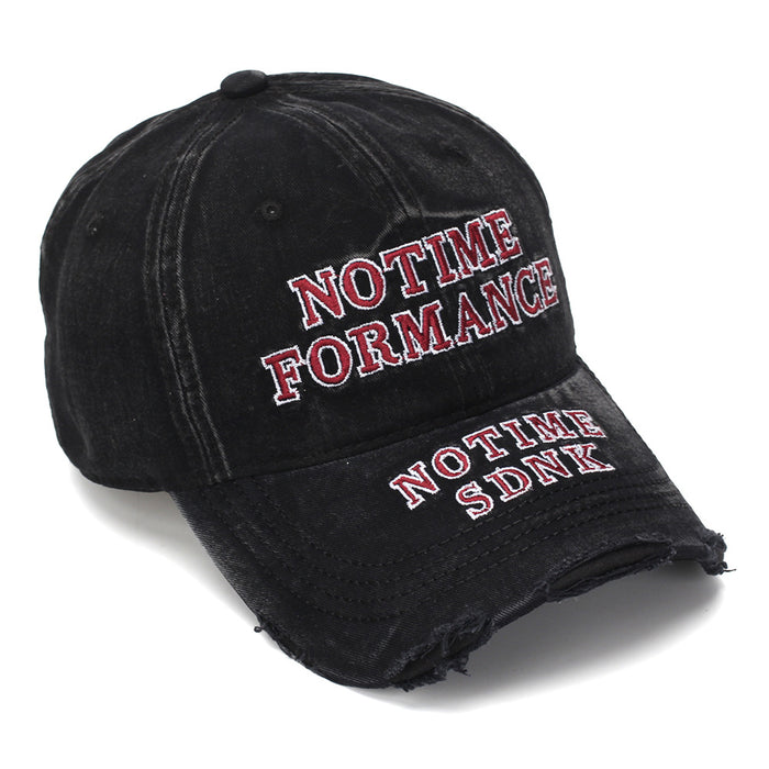 Wholesale Chic Vintage Baseball Cap with Letter Embroidery Sun Protection Unisex Summer Gift