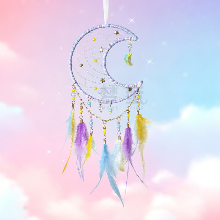 Wholesale Star and Moon Fairy Tale Dream Catcher Decorative Accent for Children' s Room MOQ≥2
