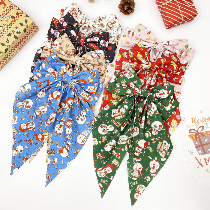 Wholesale Colorful print  Christmas headwear Hair Clips