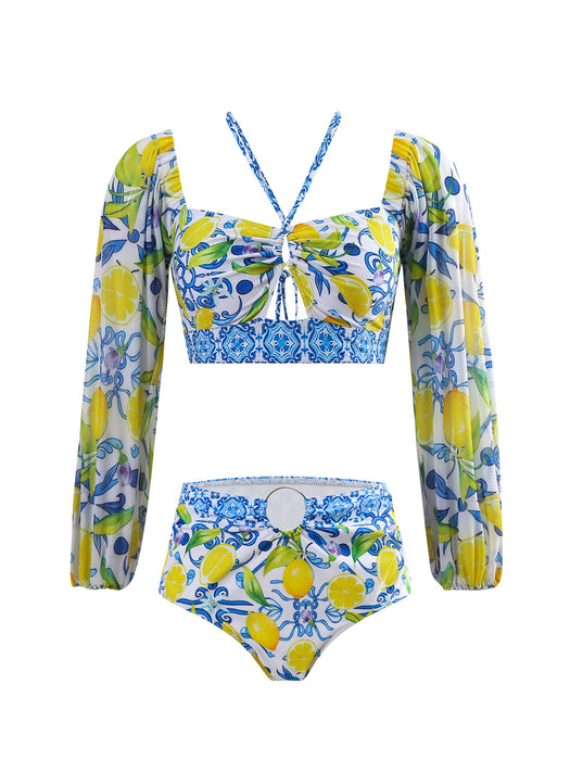 Wholesale Split swimsuit tight fitting high-end beach swimsuit three piece set