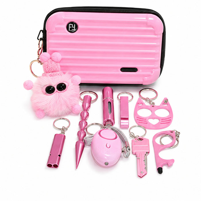 Wholesale Multicolor PVC Keychain Set 10 Pieces With Storage Pouch Little Fresh Schoolgirl Style Daily Carry Gift Boutique Resale