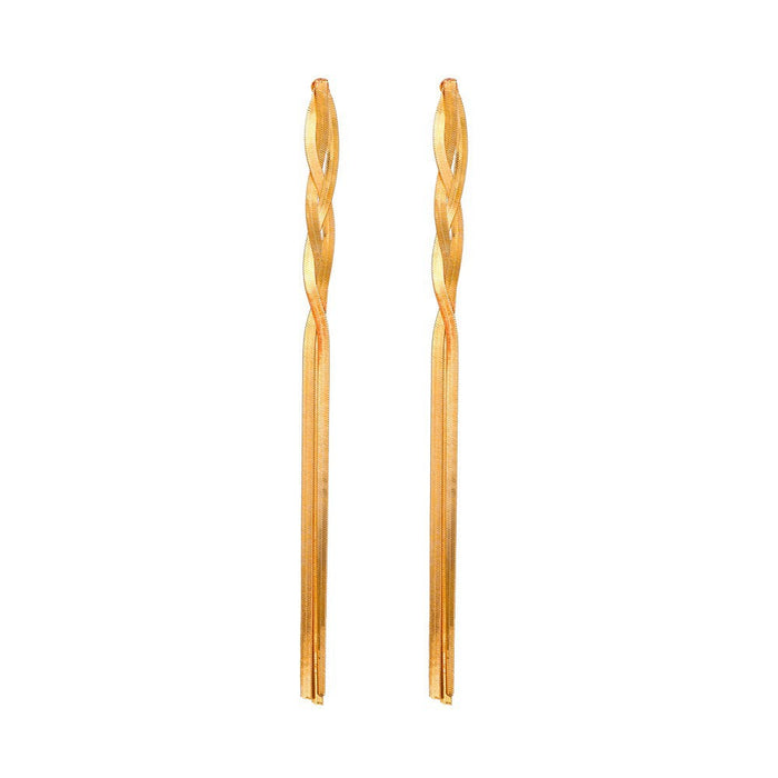 Wholesale Exaggerated hollow ear loops with geometric C-shaped ear clips