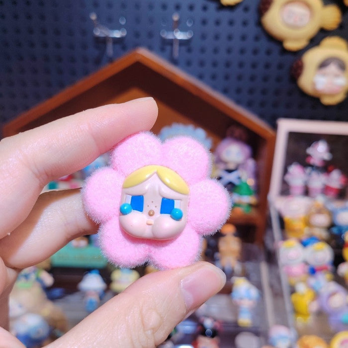 Wholesale Cartoon cute flocked PVC keychain toy