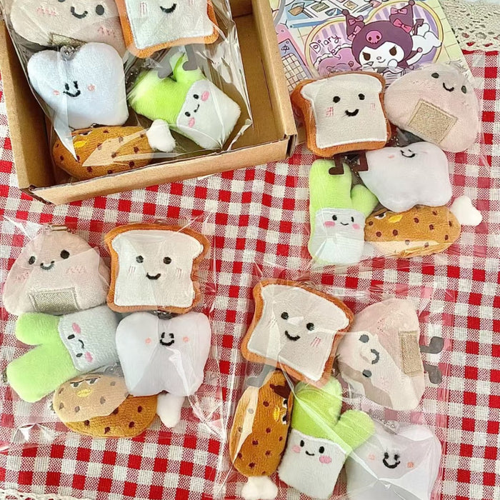 Wholesale Cute Food Pendant 5-piece Set Children's Day Gift Backpack Pendant Keychain