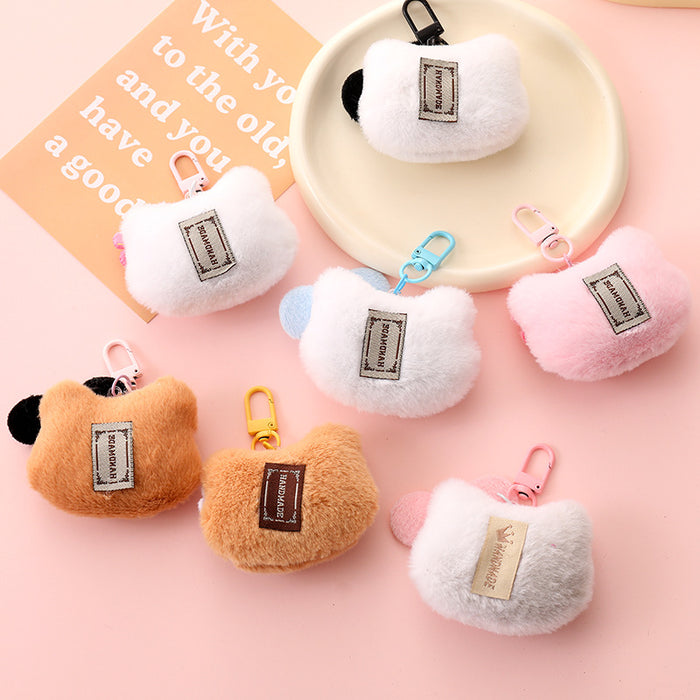 Wholesale Cute cartoon plush doll brooch keychain