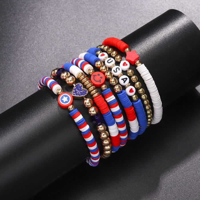 Wholesale Women's 8-piece soft ceramic stackable bracelet set accessories