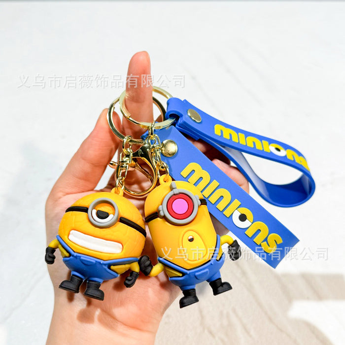 Wholesale pvc cartoon keychain cute car pendant doll machine gift Cute Keychain