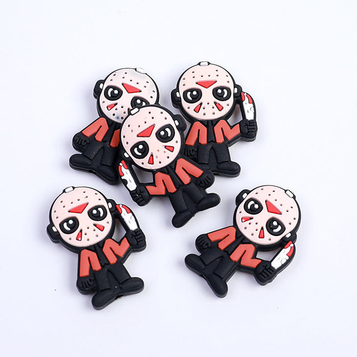 Wholesale 10PCS Halloween Cartoon Silicone Anime Character Beads JDC-BDS-HeX008