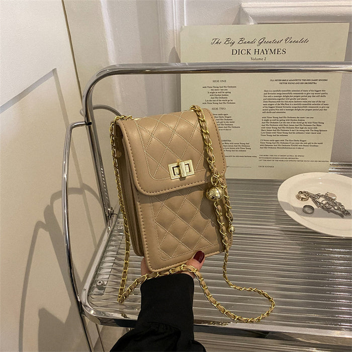 Wholesale Rhombus Chain PU Leather Small Crossbody Bag Trendy Street Style Fashion Accessory Gift Resale