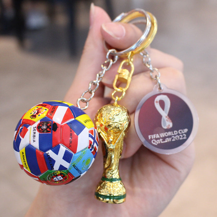 Wholesale Football Acrylic Car Keychain Pendant Gift for Fans