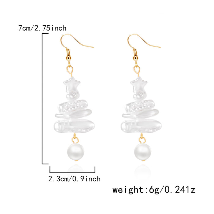 Wholesale Christmas tree star earrings party gift