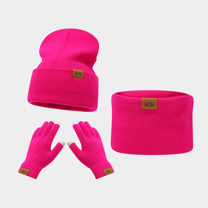Wholesale Letter Mark Winter Warm Hat Set