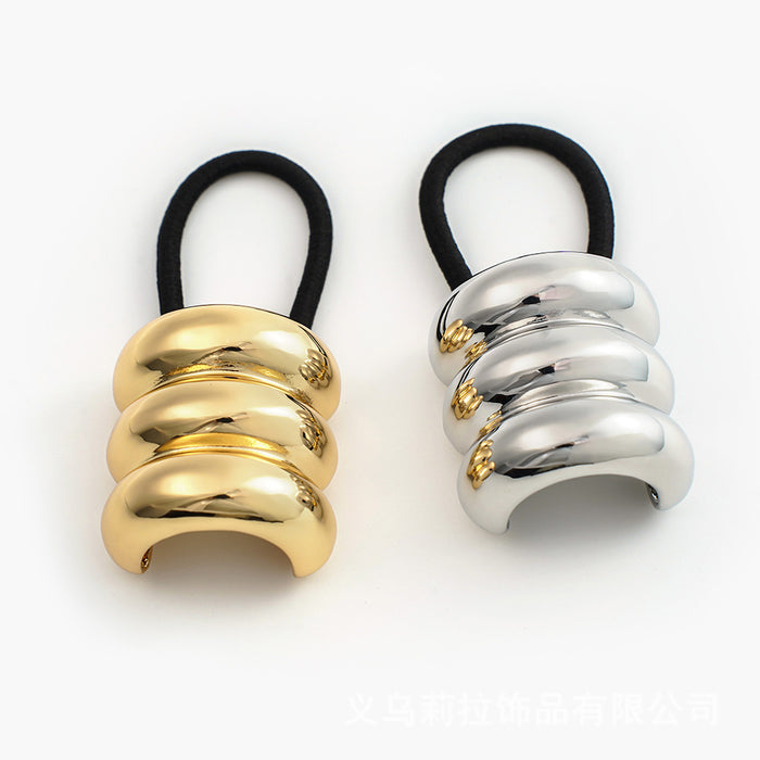 Wholesale Metal mini three-layer hair rope hair ring ponytail hair ring hair rope