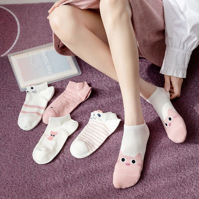 Wholesale Socks, Short Socks, Shallow Mouth Invisible Socks, Mid Barrel, Short Barrel, Cartoon Thin Ship Socks